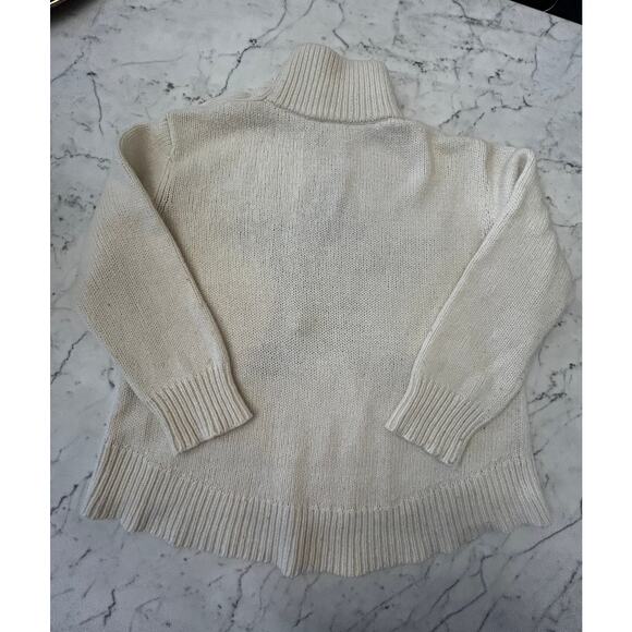 Kate Spade Broome Street White Cableknit Knit Sweater w/ Button Neck M - Picture 6 of 6